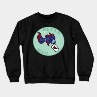 Betta Mail Kawaii Geek Nerd Humor Crewneck Sweatshirt